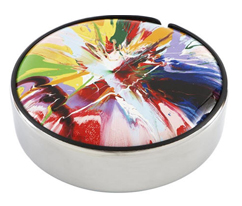 Damien Hirst's spin-art wheel cover
