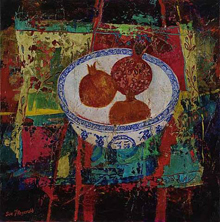Sue Fitzgerald, Antique Silks and Pomegranates