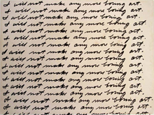 John Baldessari, I Will Not Make Any More Boring Art